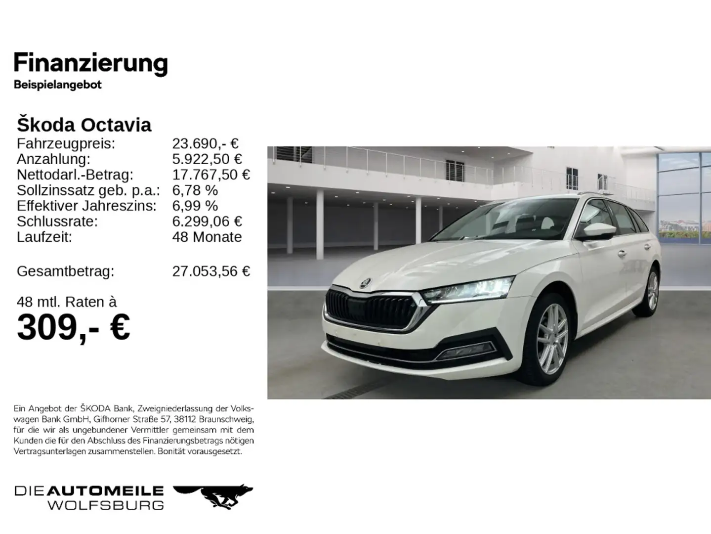 Skoda Octavia 4 Combi 1.5TSI Style AHK/NAVI/18"/SITZHZ Weiß - 2