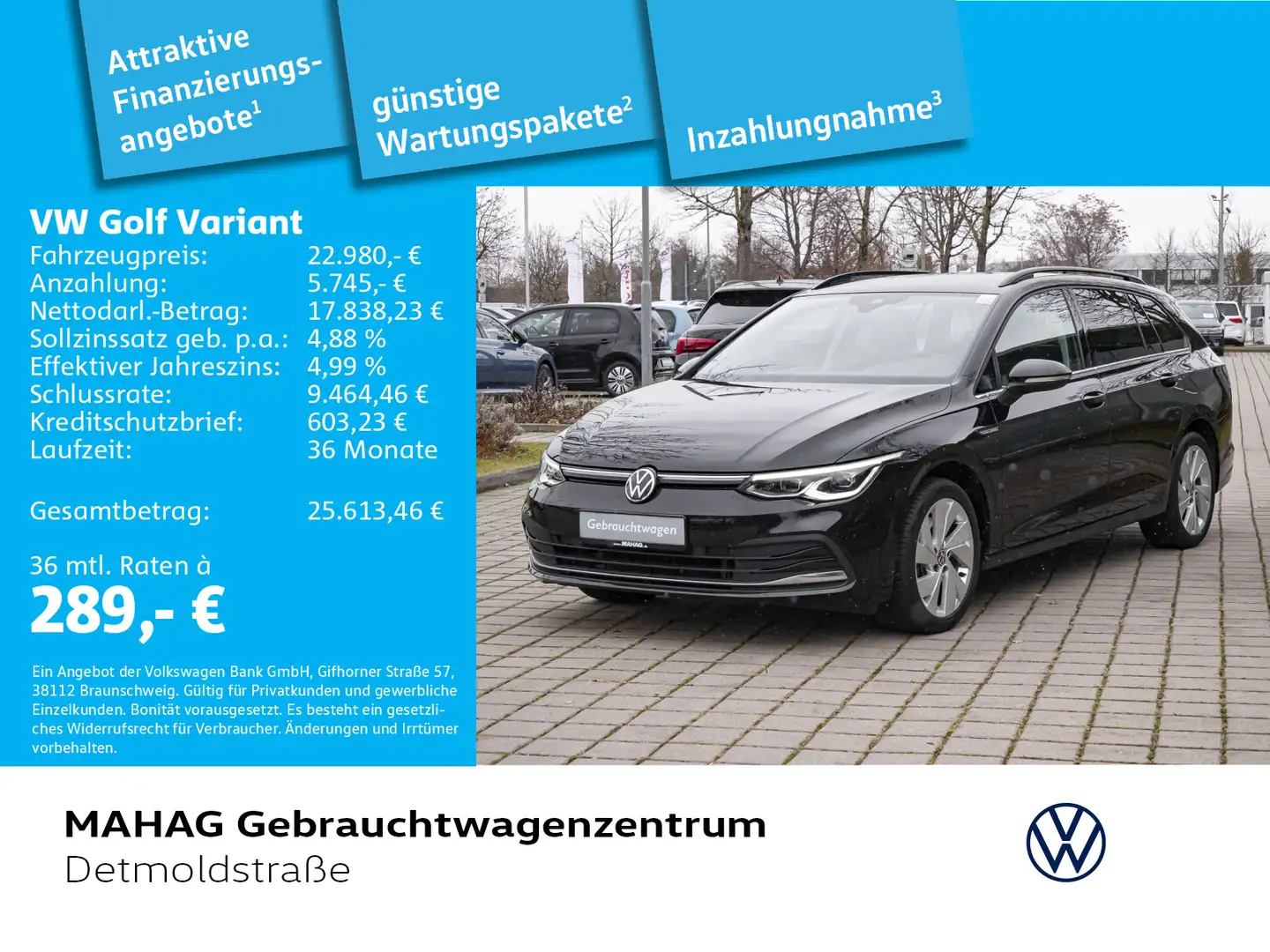 Volkswagen Golf Variant Golf VIII Variant 2.0 TDI STYLE Navi LED Kamera Schwarz - 1