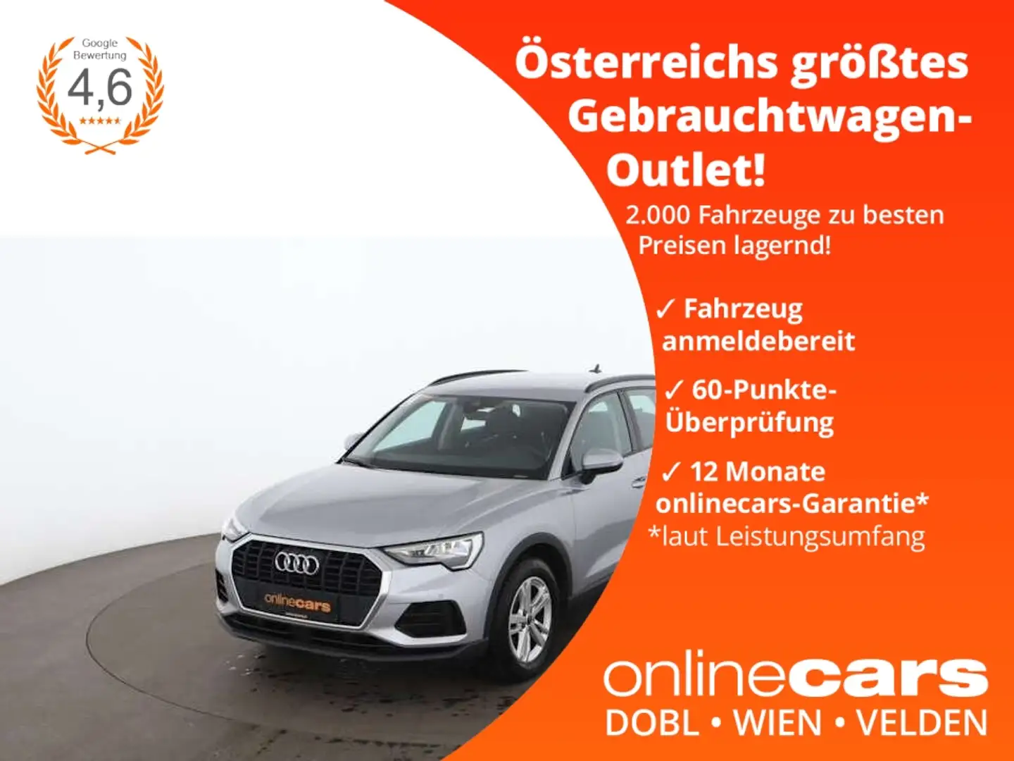 Audi Q3 35 TDI Aut LED NAVI LEDER SITZHZG TEMP PDC Argent - 1