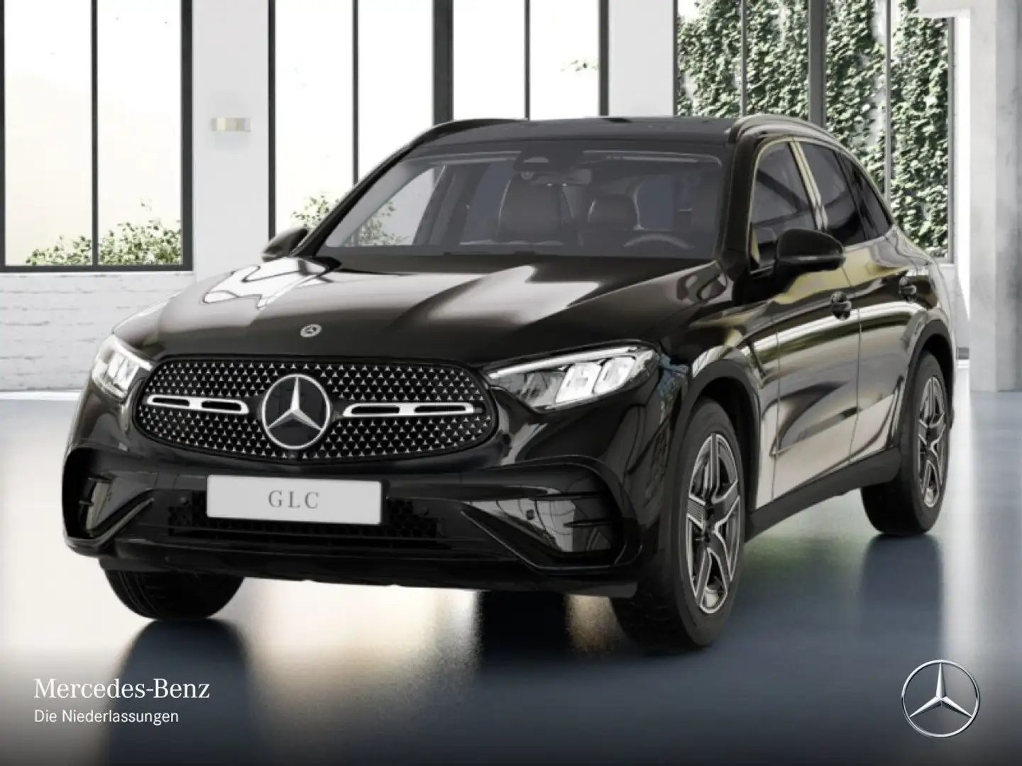 Mercedes-Benz GLC 200 4M AMG+NIGHT+PANO+360+AHK+LED+TOTW+KEYLESS Schwarz - 2