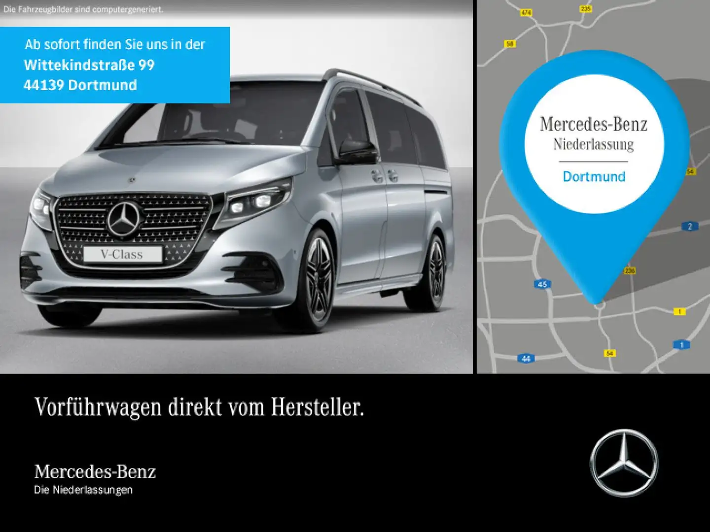 Mercedes-Benz V 300 d 4M EXCLUSIVE+Allrad+AMG+SchiebDa+9G+AHK Silber - 1