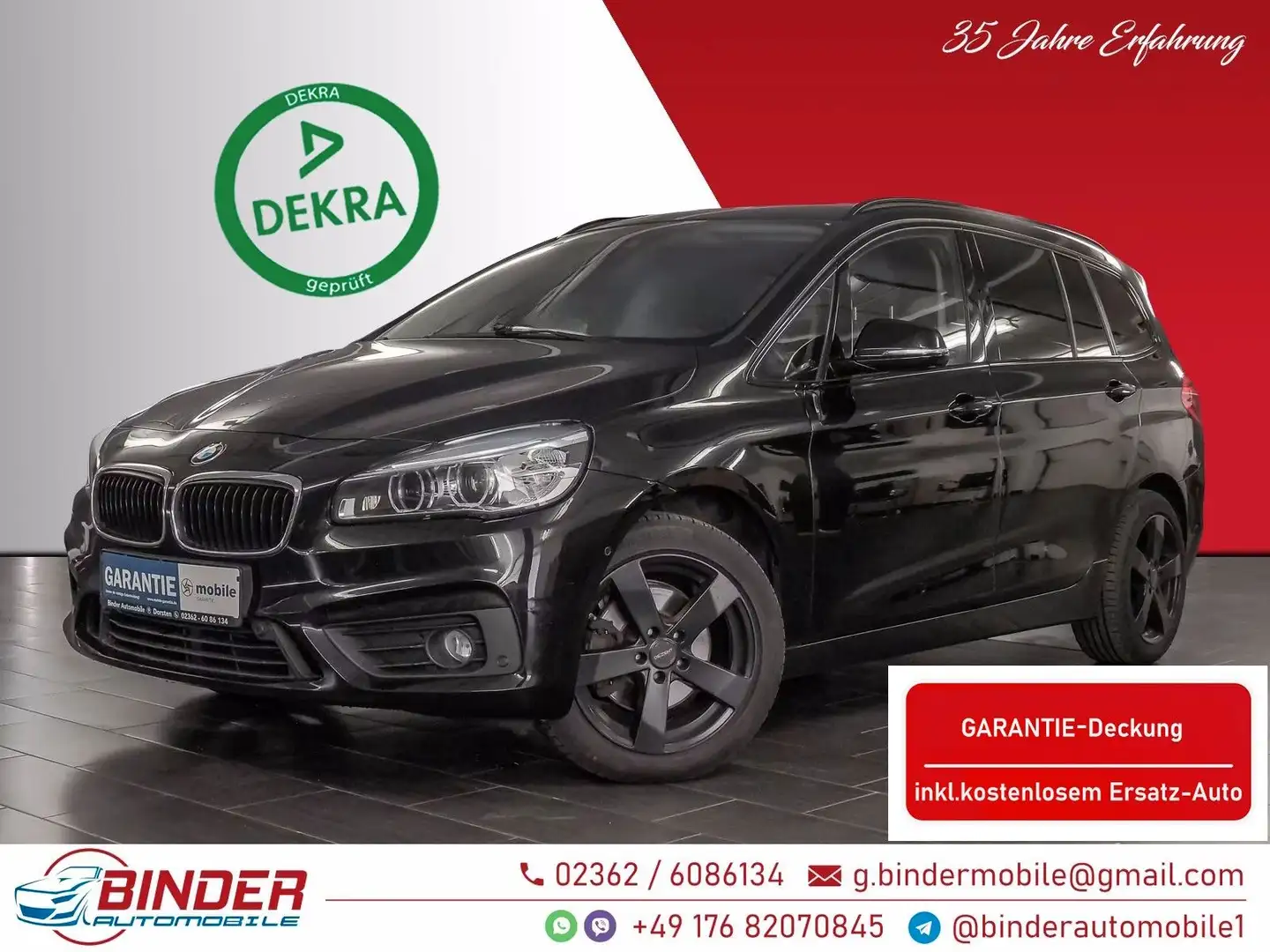 BMW 218 d Gran Tourer Advantage*7 SITZE*AHK*TOP* Noir - 1