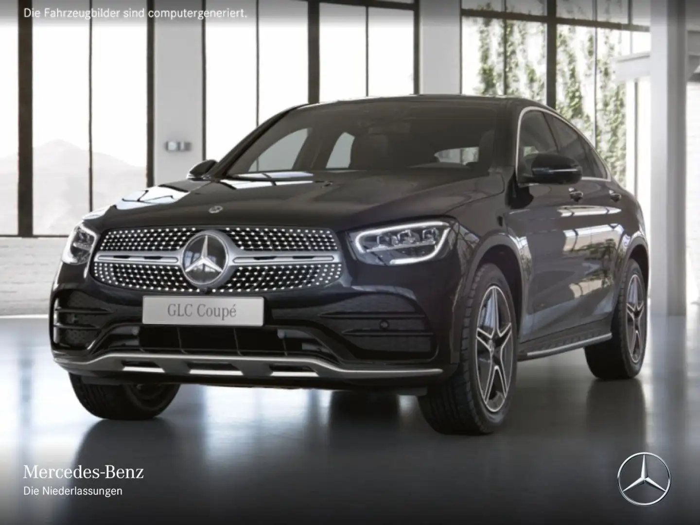 Mercedes-Benz GLC 220 d Coupé 4M AMG+360+LED+FAHRASS+KEYLESS+9G Schwarz - 2