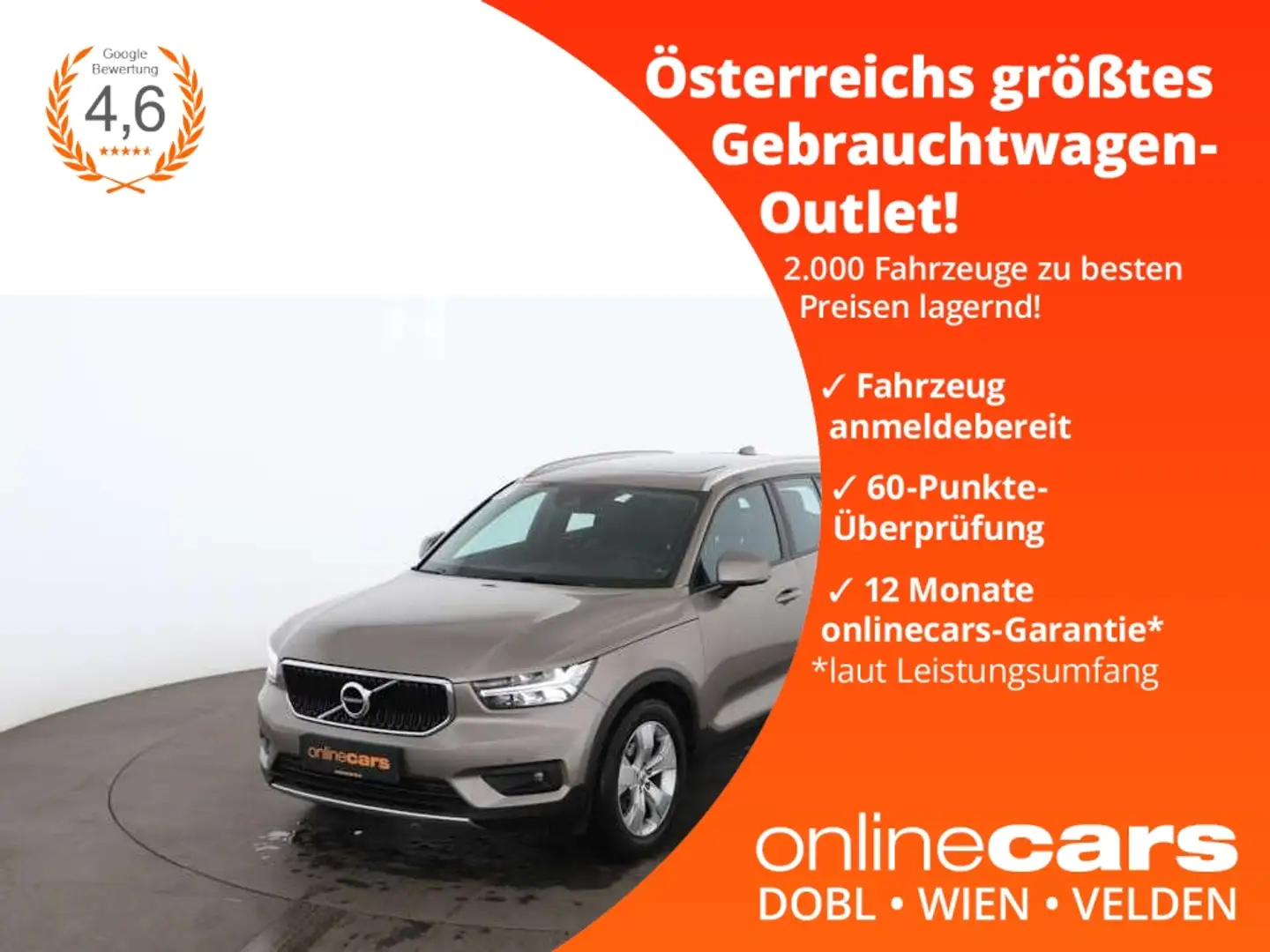 Volvo XC40 D3 Momentum Pro Aut LED SKY RADAR NAVI LEDER Grau - 1