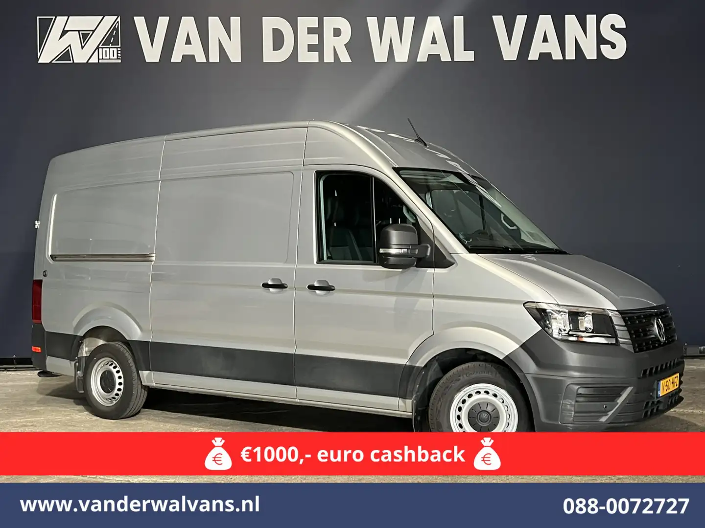 Volkswagen Crafter 2.0 TDI 140pk L3H3 L2H2 Euro6 *Rijklaar Direct Rij Argent - 1