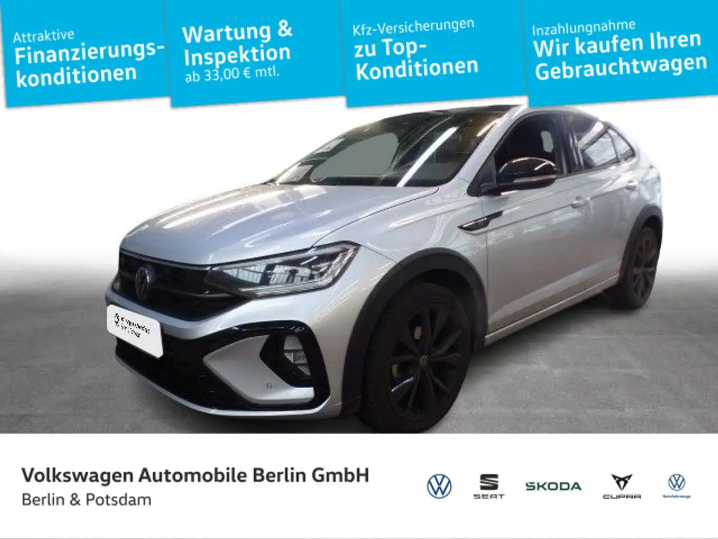 Volkswagen Taigo 1.0 TSI DSG R-Line Black Pano Matrix-LED Silber - 1