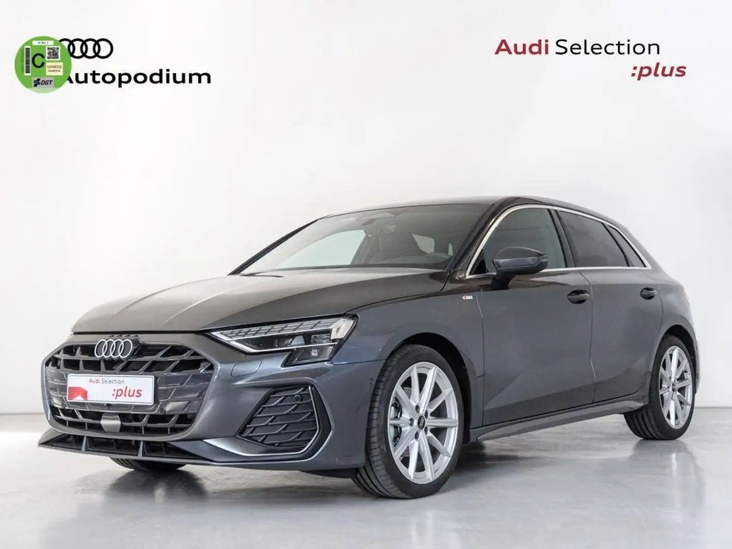 Audi A3 Sportback TDI S line S tronic 110kW Gris - 1