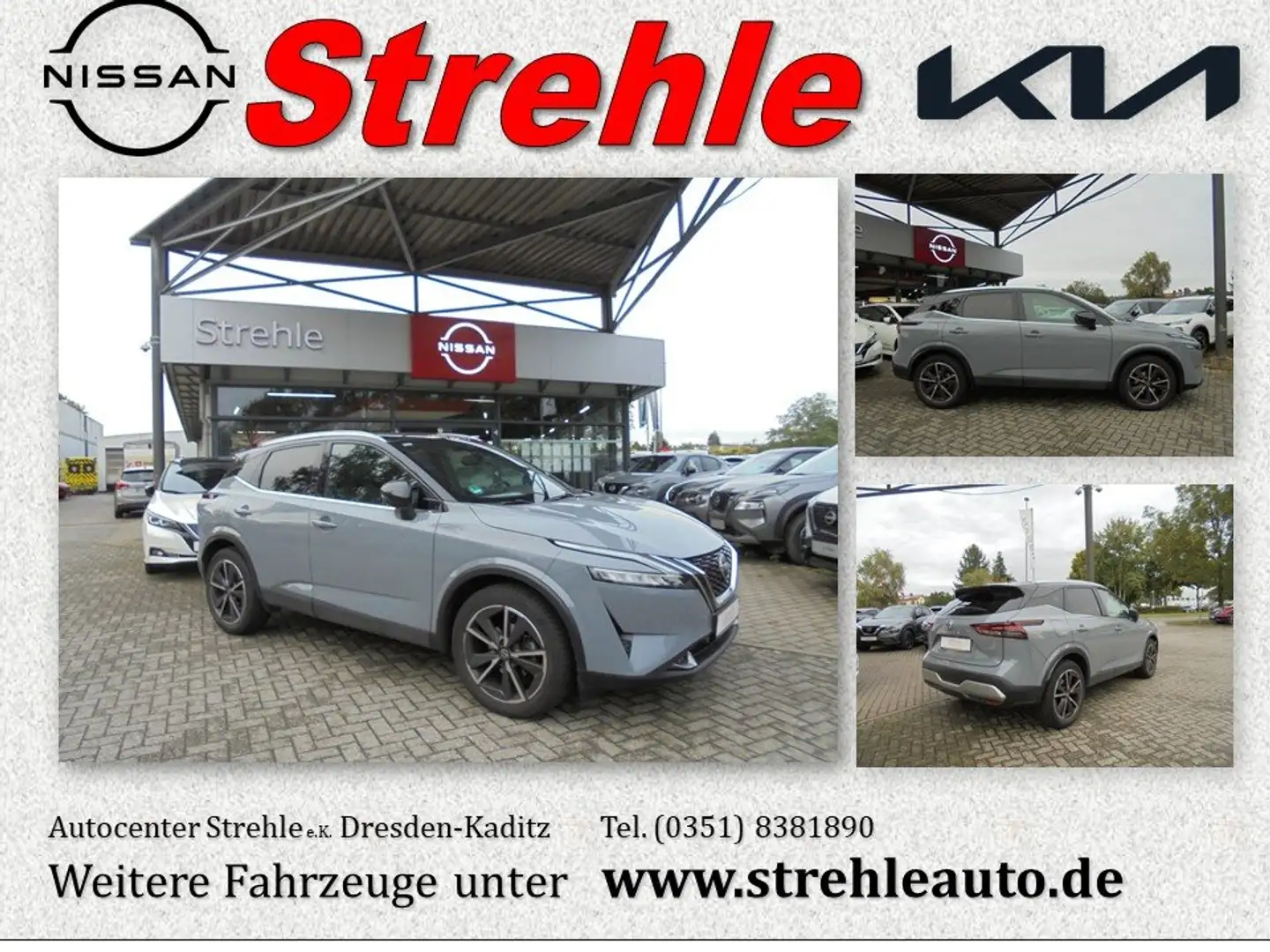 Nissan Qashqai Tekna 6MT 1.3DIG-T MHEV 4x2 Pano 360° Allwetter Gris - 1