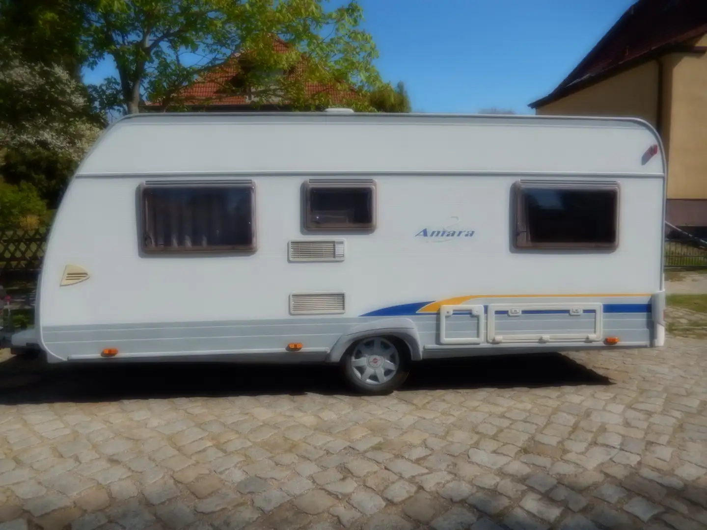 Caravans-Wohnm Bürstner Wohnwagen AMARA 455 TS EZ 04 FRANZ BETT Gepflegt Weiß - 2