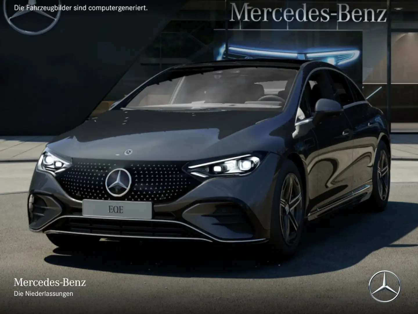 Mercedes-Benz EQE 350 AMG Fahrass WideScreen Pano Burmester PTS Сірий - 2