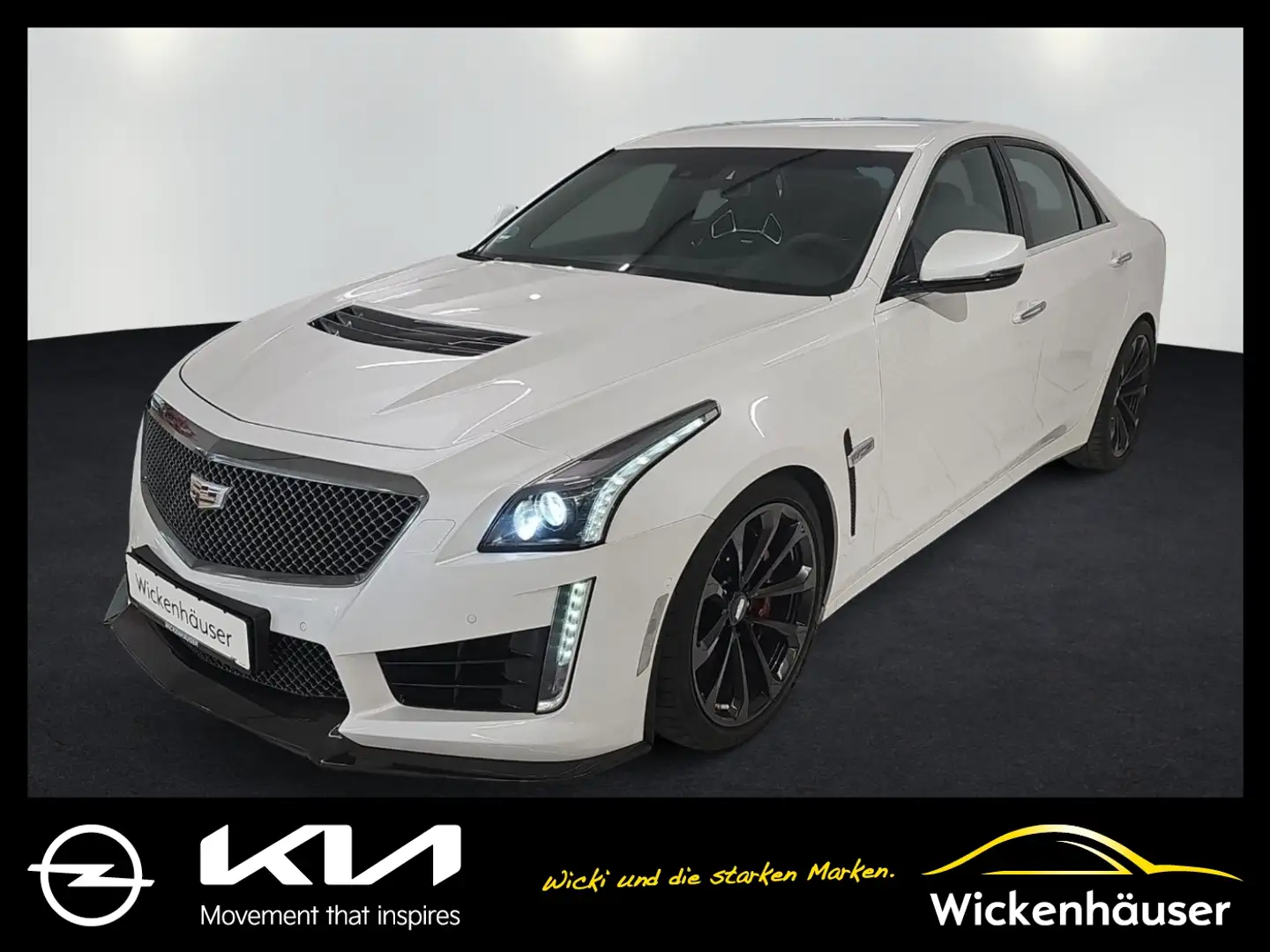 Cadillac CTS 6.2 V8 -V -V HUD 4xSHZ Leder SpurW Carbon Blanc - 1