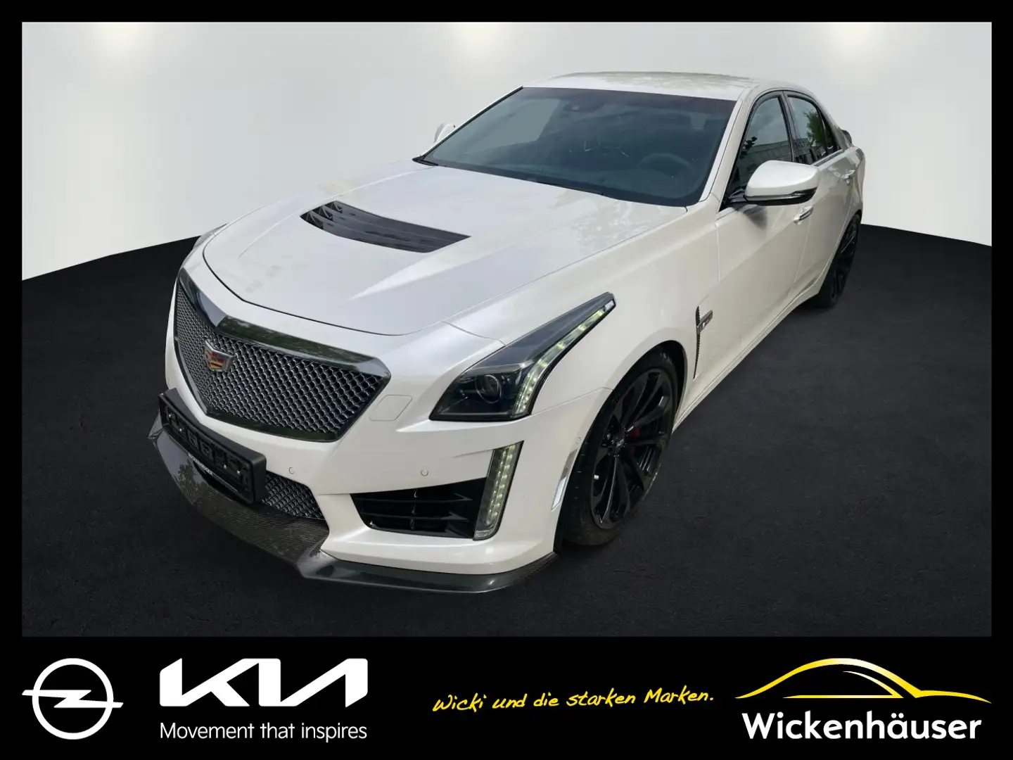 Cadillac CTS 6.2 V8 -V Carbon HUD 4xSHZ Leder SpurW Weiß - 1