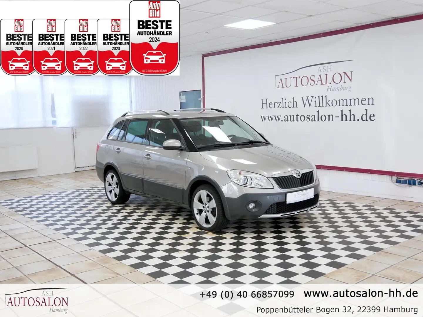 Skoda Fabia Combi Scout*1Vorb*Servicegep*PDC H*Sitzhe.*LM-Felg Beige - 1