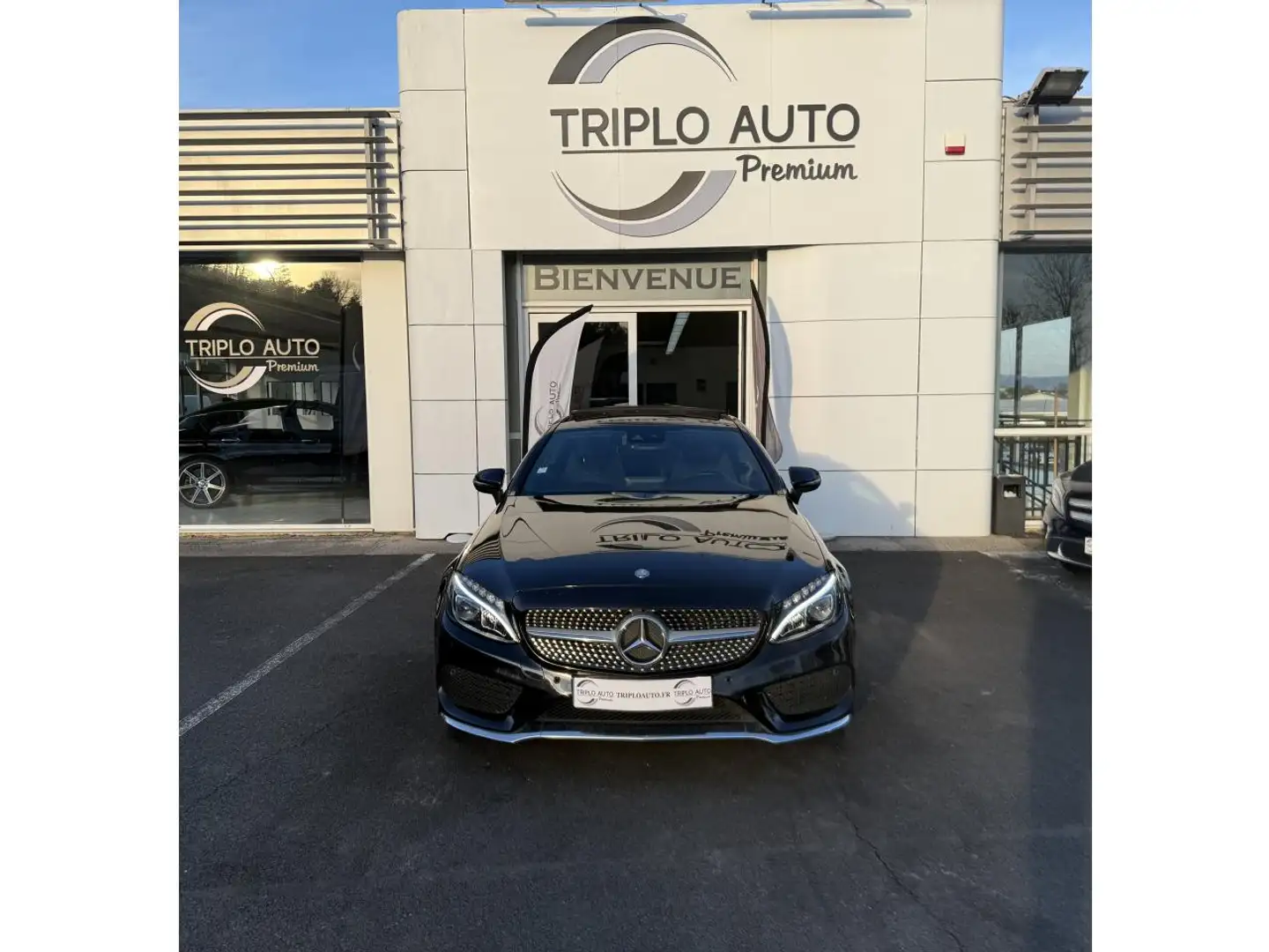 Mercedes-Benz C 220 Coupé C 220 d - BVA 9G-Tronic Sportline - BVA TOIT OUVRANT + GPS + CAMERA AR Schwarz - 2