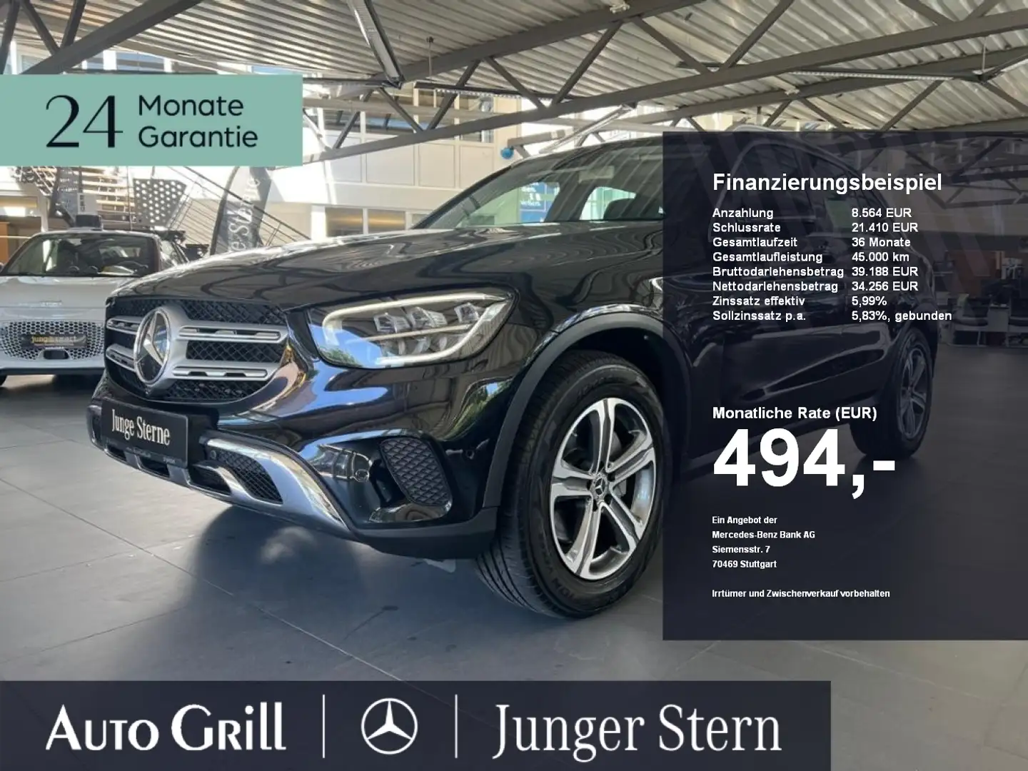 Mercedes-Benz GLC 300 4M Airmatic AHK PanoDa Distr 360 Schwarz - 1