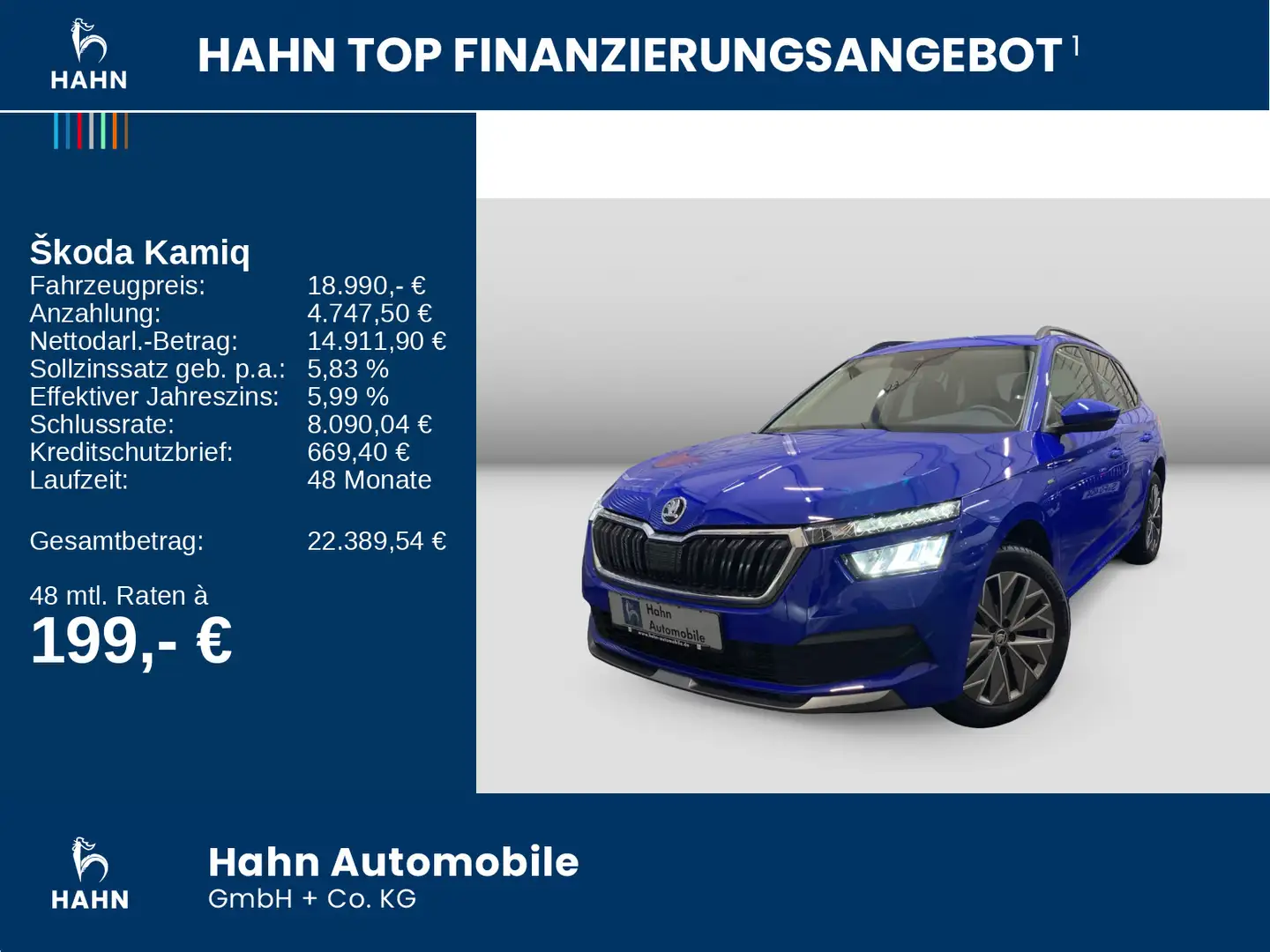 Skoda Kamiq 1.0 TSI Clever Bluetooth SmartLink DAB Blau - 2