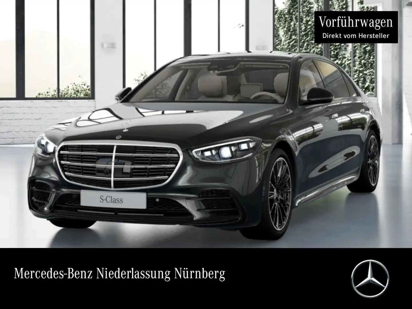 Mercedes-Benz S 450 d L 4M AMG+NIGHT+PANO+360+MULTIBEAM+STHZG Gris - 1