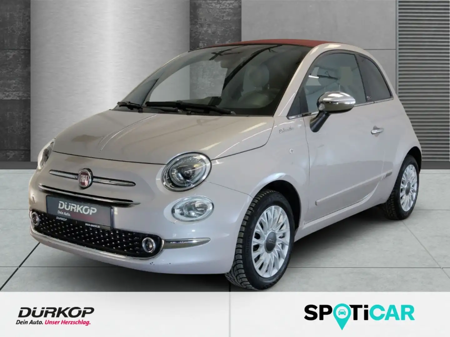 Fiat 500C DolceVita Faltdach Klimaautom DAB Wit - 1