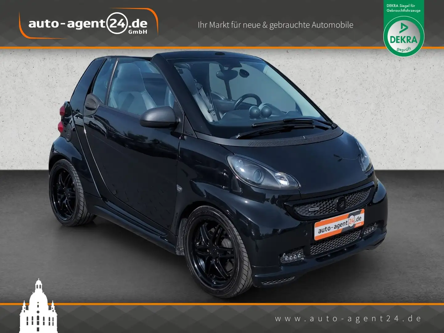 smart forTwo BRABUS Cabrio Xclusive DAB/Soundsy./Leder/unfallfr Schwarz - 1