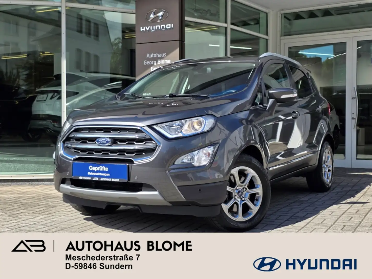 Ford EcoSport 1.0 EcoBoost Automatik Titanium, Winterräder, Kame Grigio - 1