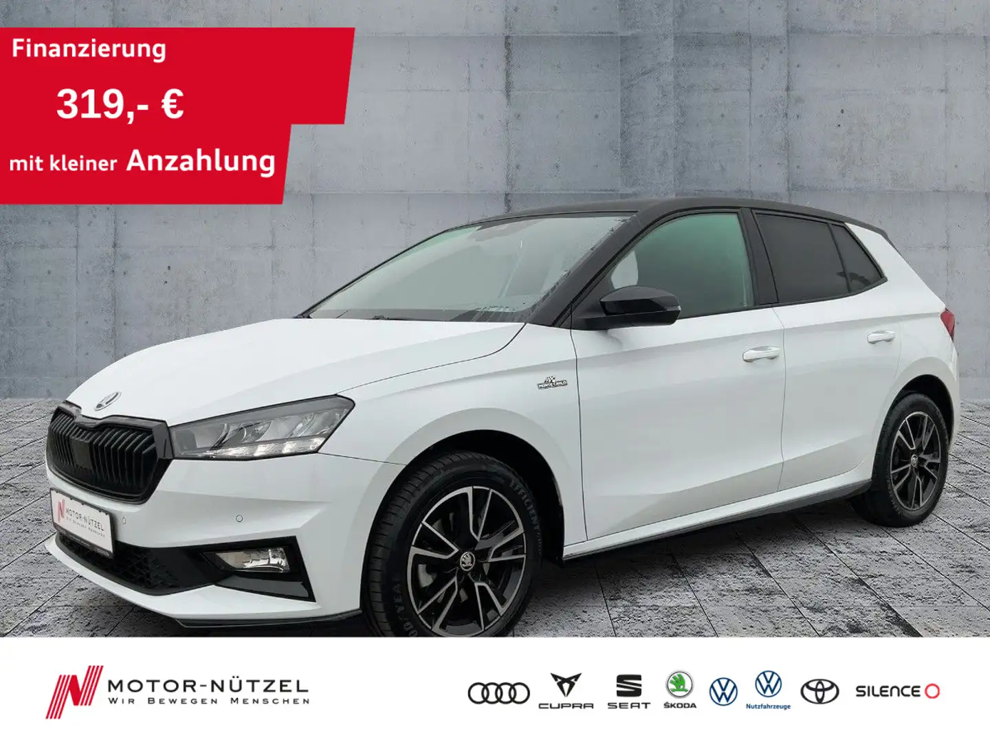 Skoda Fabia 1.5 TSI DSG MONTE CARLO LED+NAVI+PANO+RFK Weiß - 1