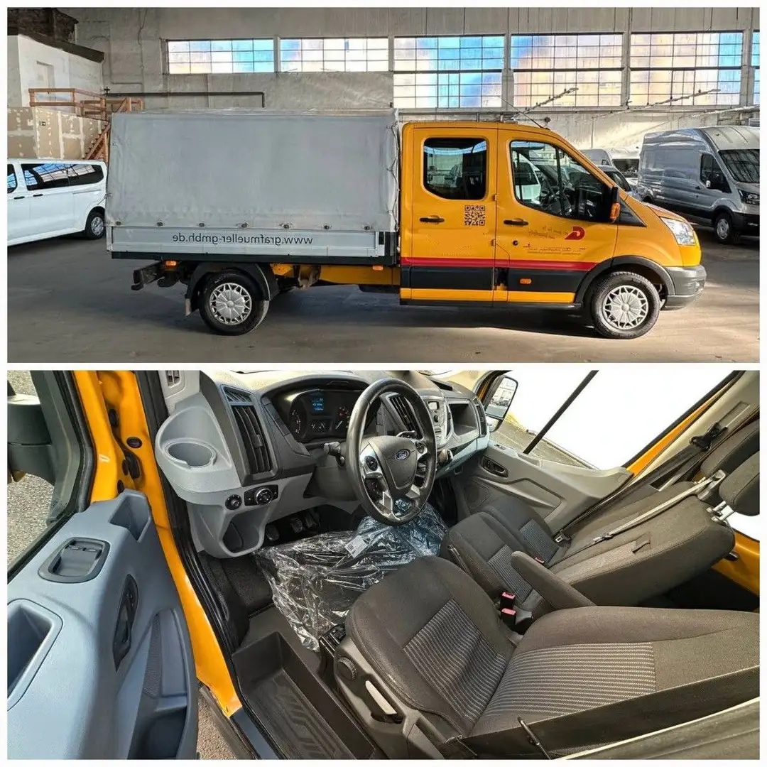 Ford Transit Pritsche 7 Sitze L3 Doppelkabine TÜV27 Amarillo - 1