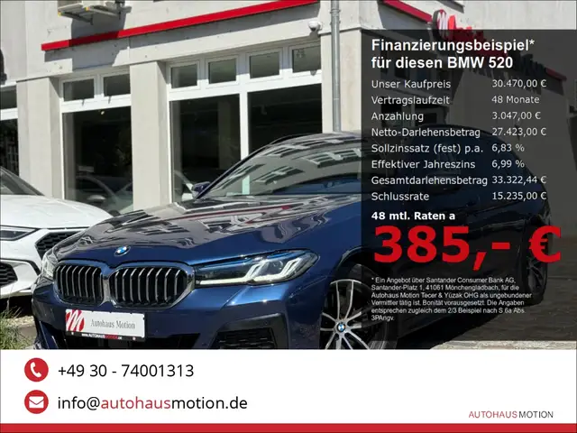 2021 BMW 5 Series in Blue for sale