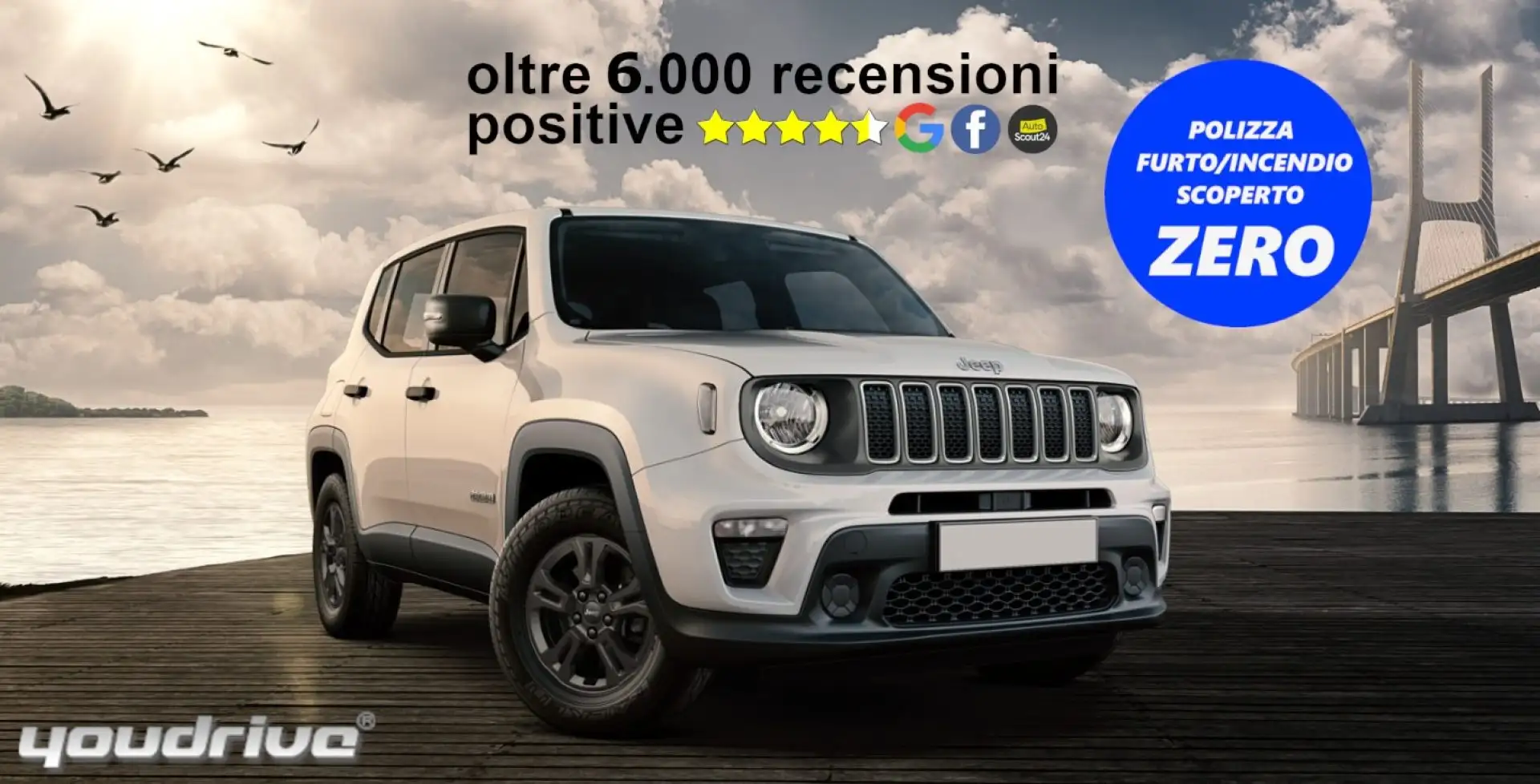 Jeep Renegade 1.3 T4 240CV PHEV 4xe AT6 North Star Bianco - 1