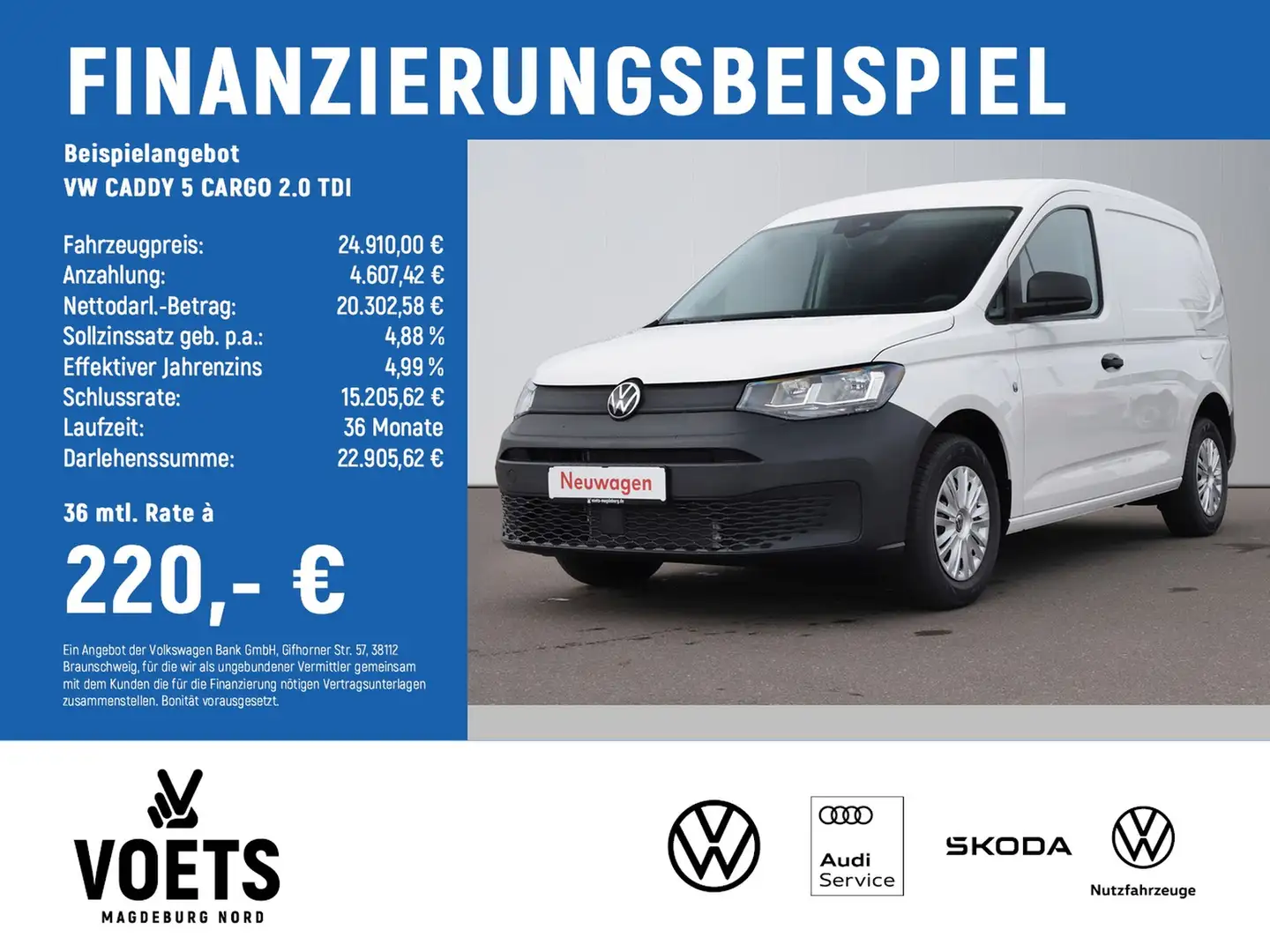 Volkswagen CADDY 5 CARGO 2.0 TDI Weiß - 2