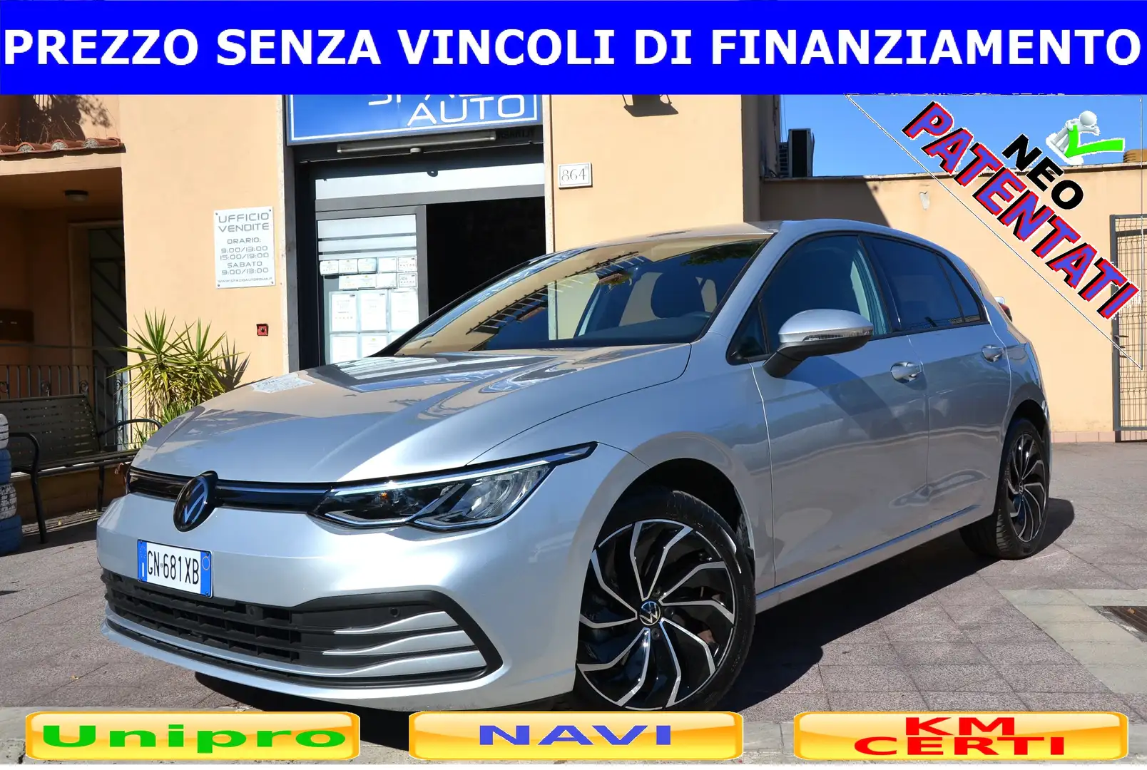Volkswagen Golf 1.5 eTSI 130CV HYBRID DSG  **PREZZO VERO**UNIPRO' Argento - 1