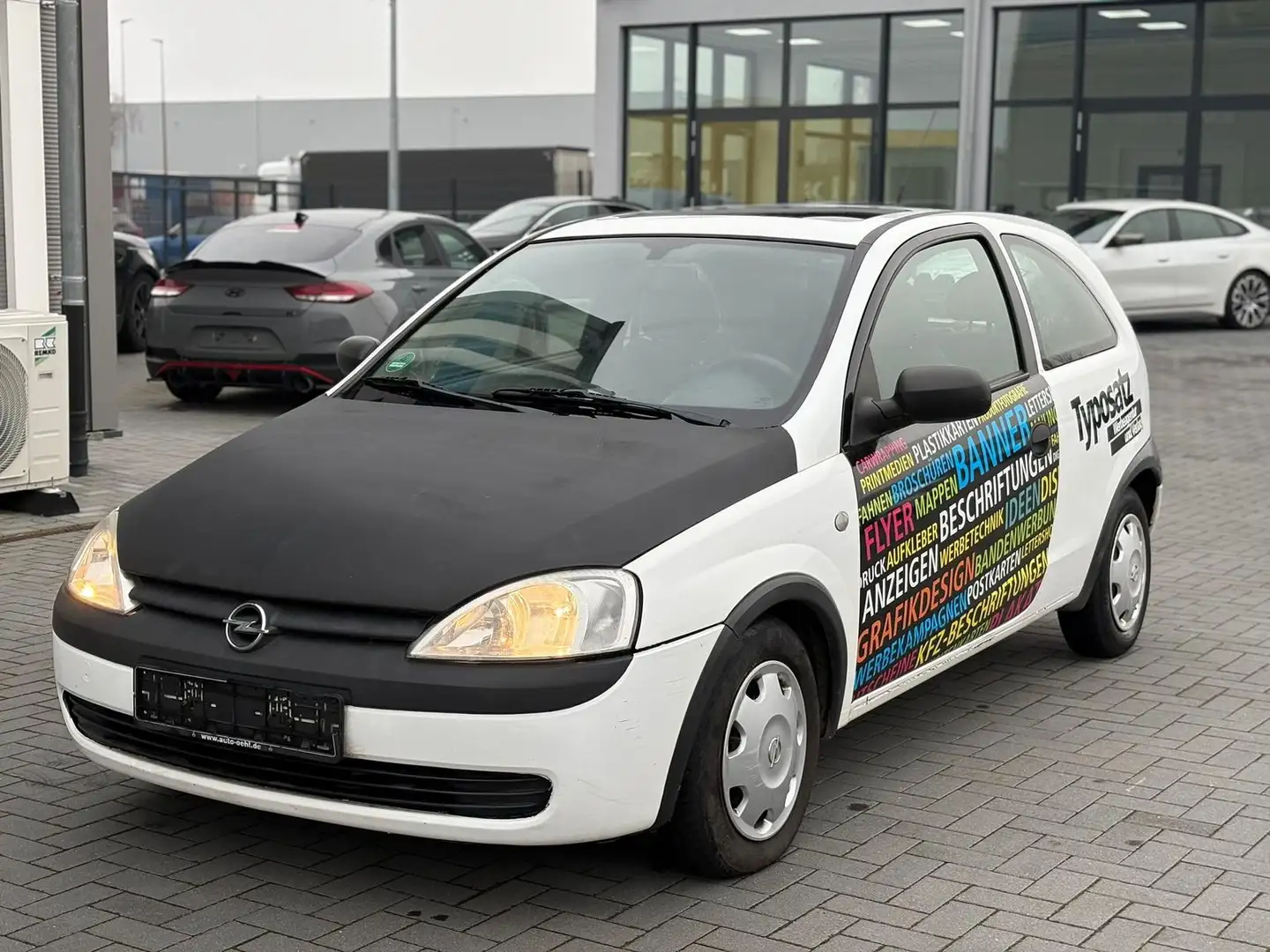 Opel Corsa C Basis SCHIEBEDACH Weiß - 2