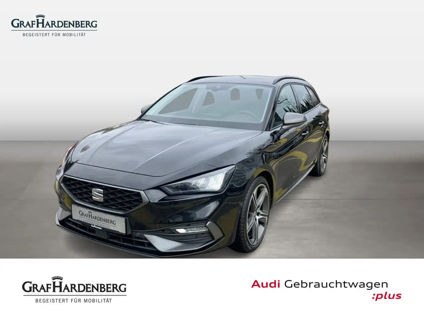 SEAT Leon Sportstourer FR Plus 2.0 TDI DSG AHK Navi Schwarz - 1