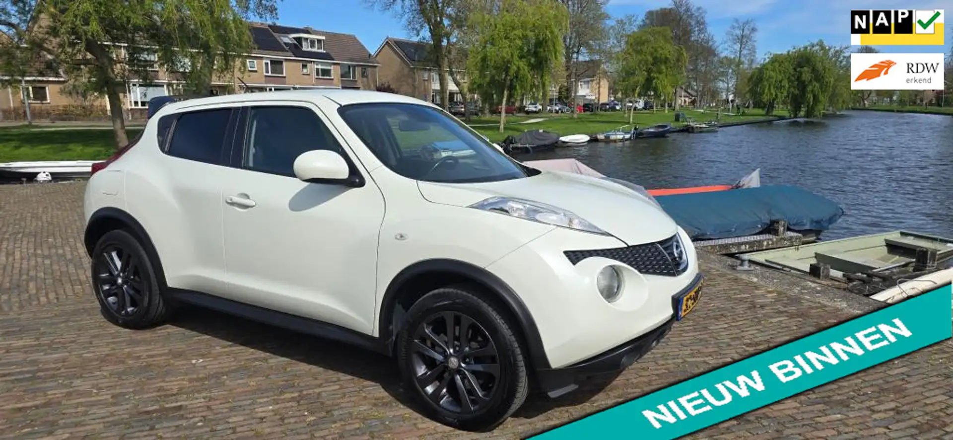 Nissan Juke 1.6 DIG-T Tekna All-Mode 4 x 4 AUTOMAAT 190 pk ! Wit - 1