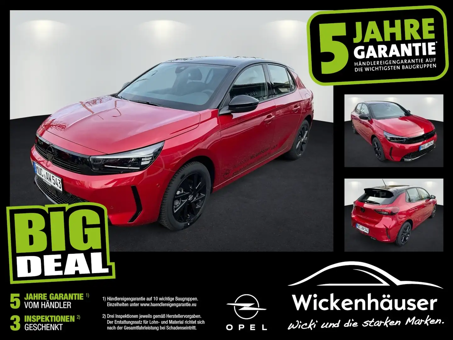 Opel Corsa Automatik GS FLA SpurH SpurW DynLi LM Rot - 1