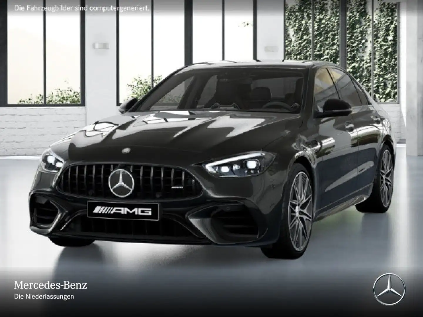 Mercedes-Benz C 63 AMG C 63 S E NIGHT+DRIVERS+360+AHK+BURMESTER+PERFSITZE Grau - 2