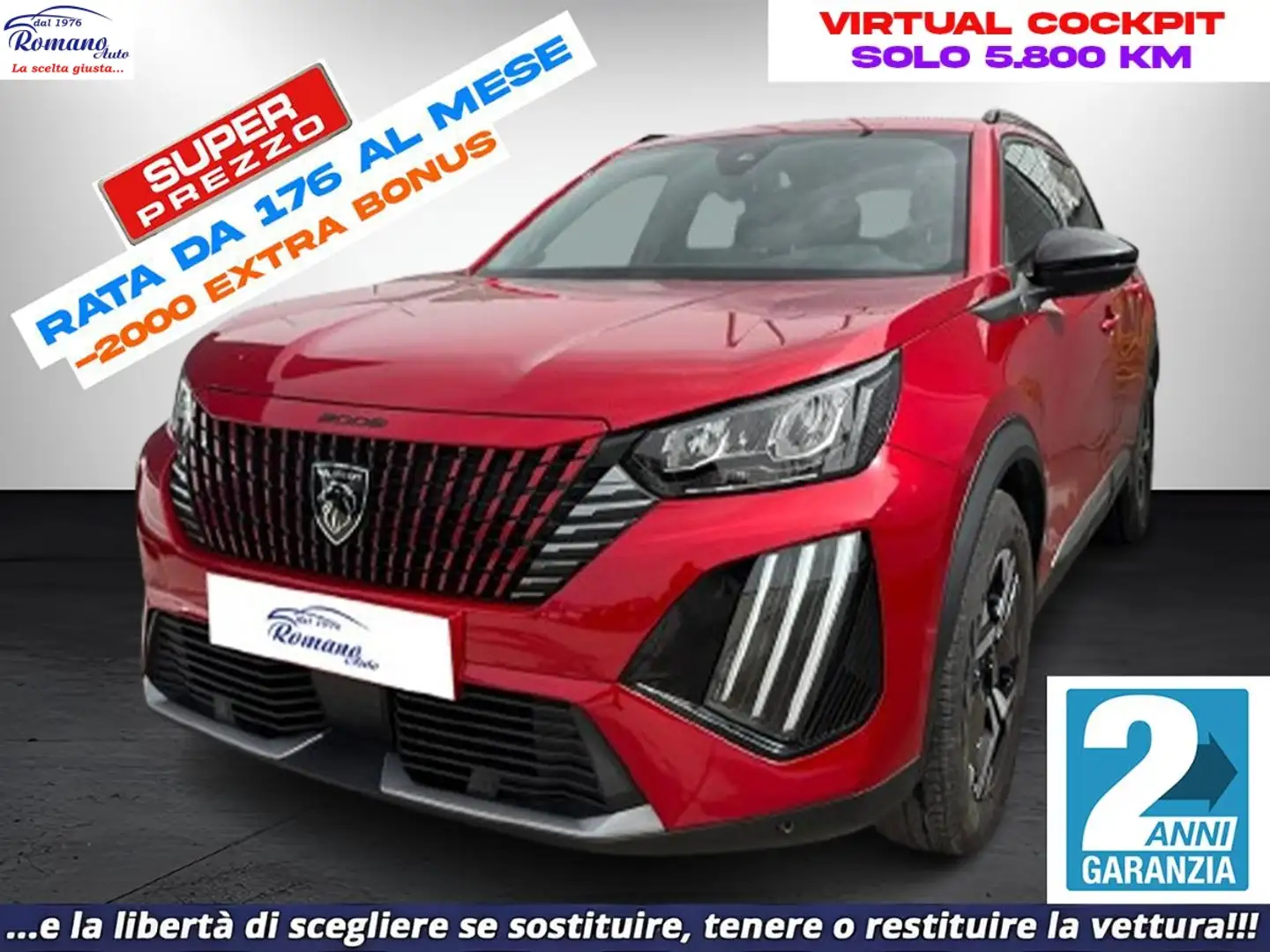 Peugeot 2008 PureTech 100 S&S Allure Rosso - 1