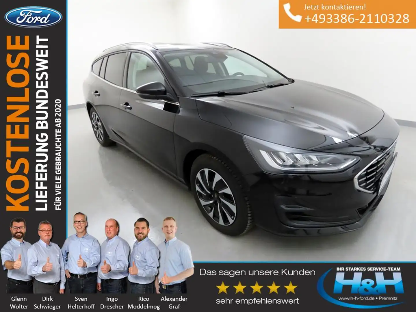 Ford Focus Turnier 1.0 M-Hybrid Aut. Titanium ACC+LED Schwarz - 2