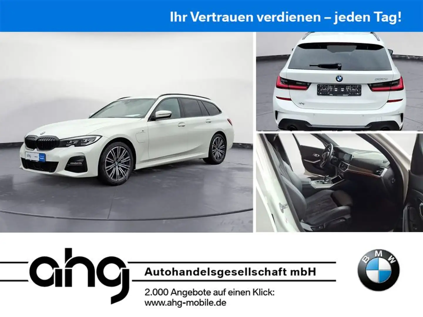 BMW 330 e Touring M Sport Automatic Sport Aut. PDC Weiß - 1