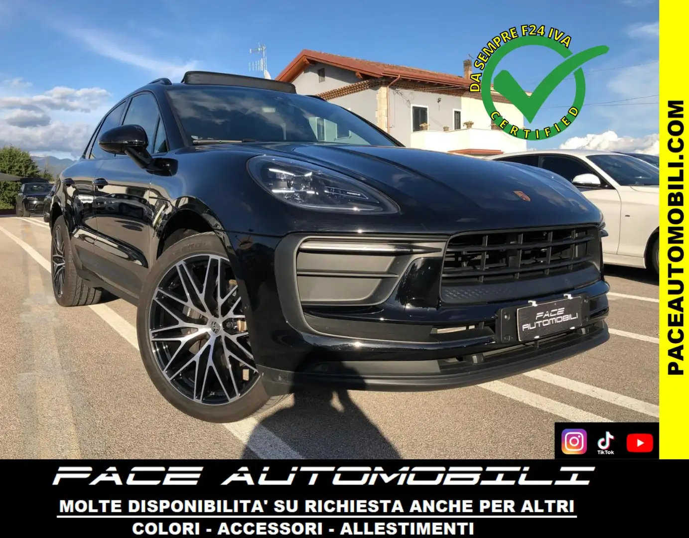 Porsche Macan SPORT CHRONO 21" LED PDC TETTO PELLE KAMERA 18VIE Nero - 1