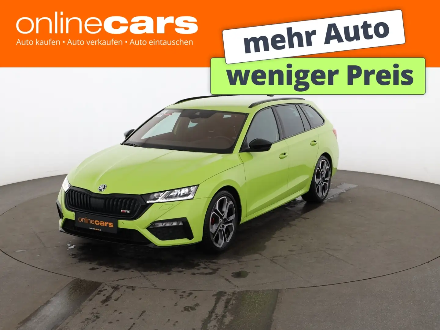 Skoda Octavia Combi 2.0 TDI RS Aut MATRIX AHK HEAD-UP Grün - 1