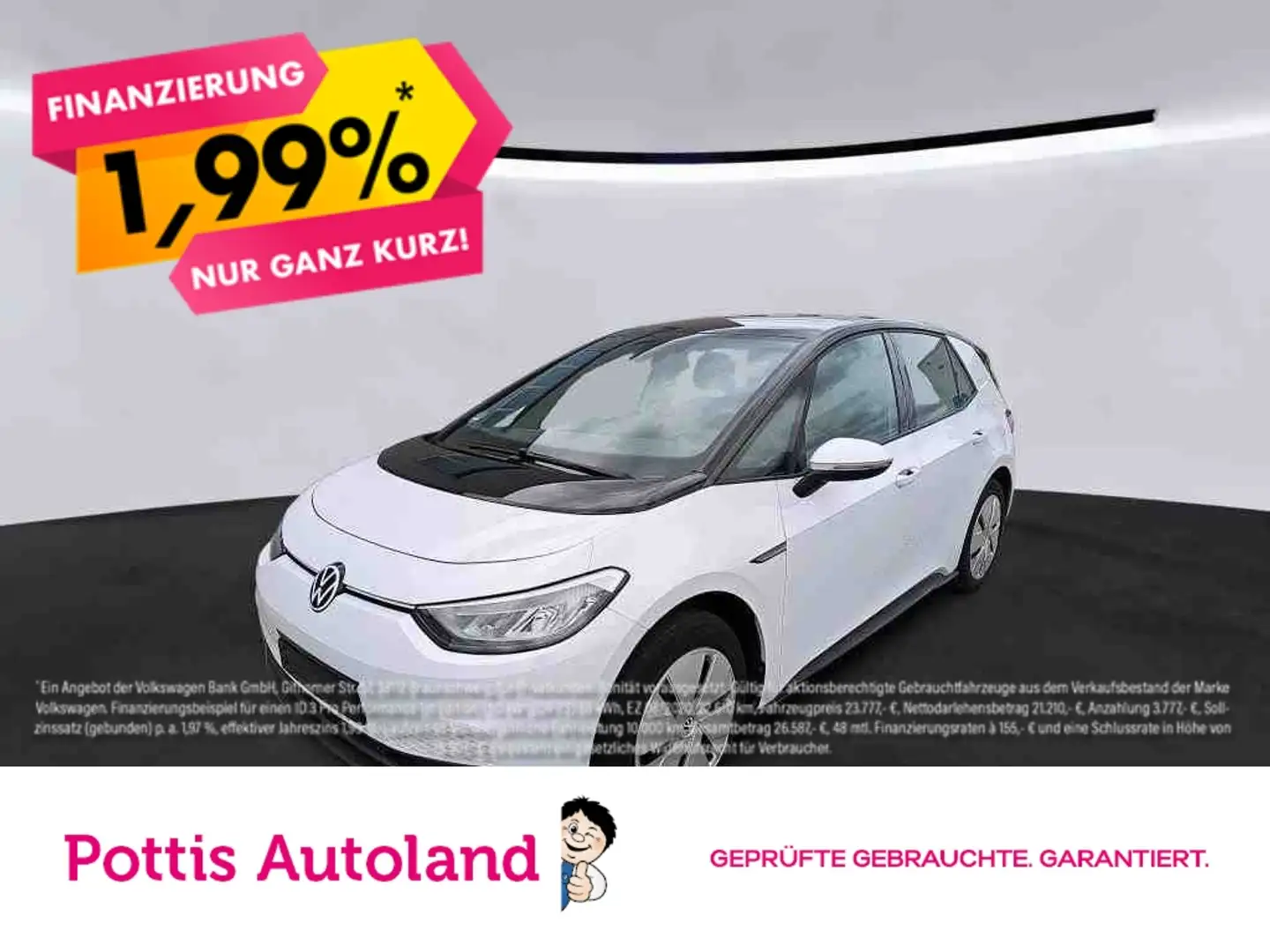 Volkswagen ID.3 PRO NAVI PDC LED KLIMA DAB+ Weiß - 1