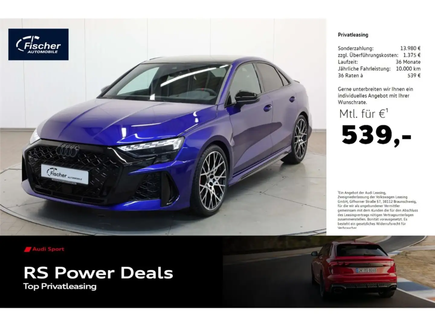 Audi RS3 Limousine TFSI quattro Blau - 1