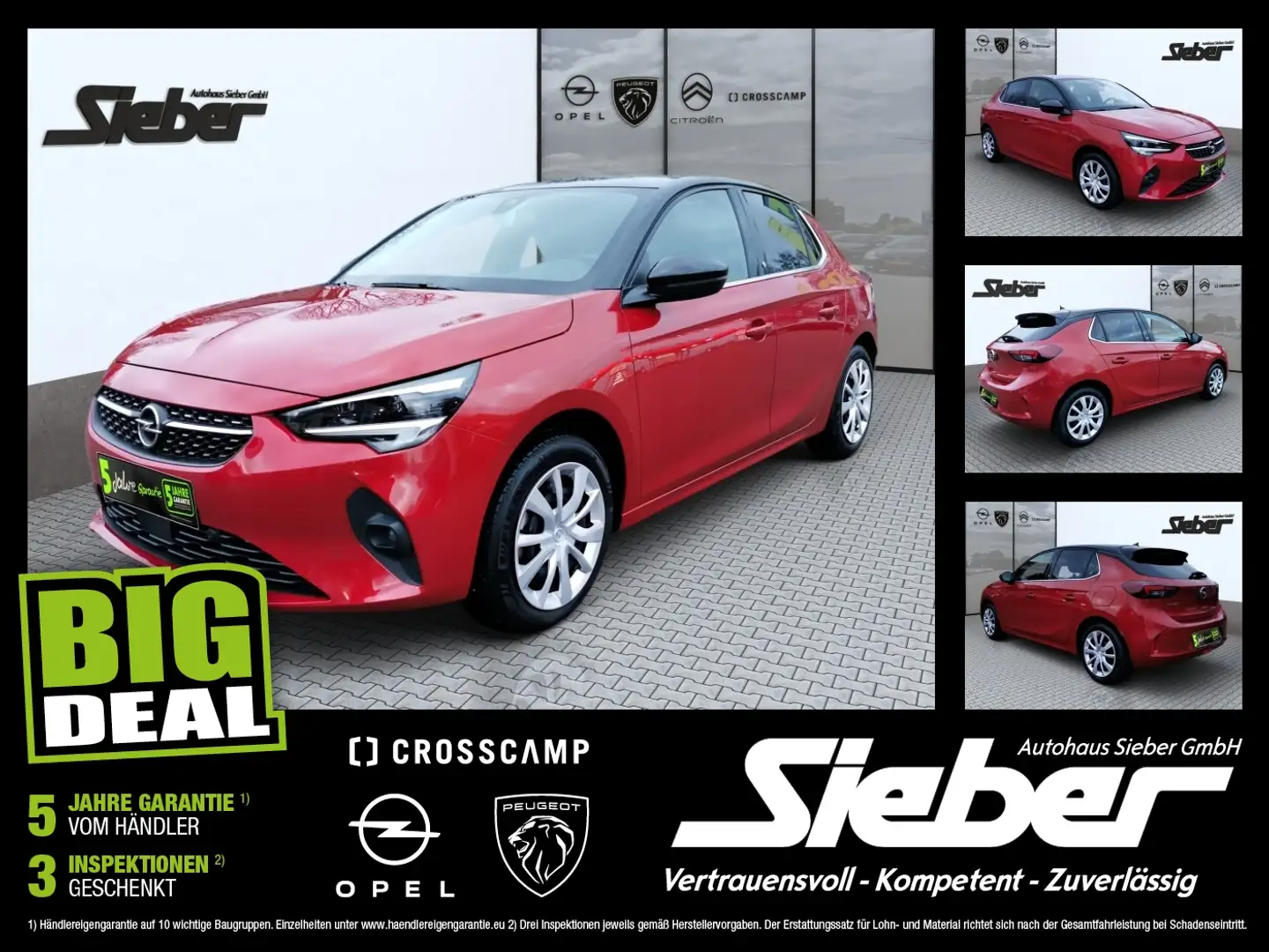 Opel Corsa F Elegance Kamera Navi Sitzheizung Rood - 1