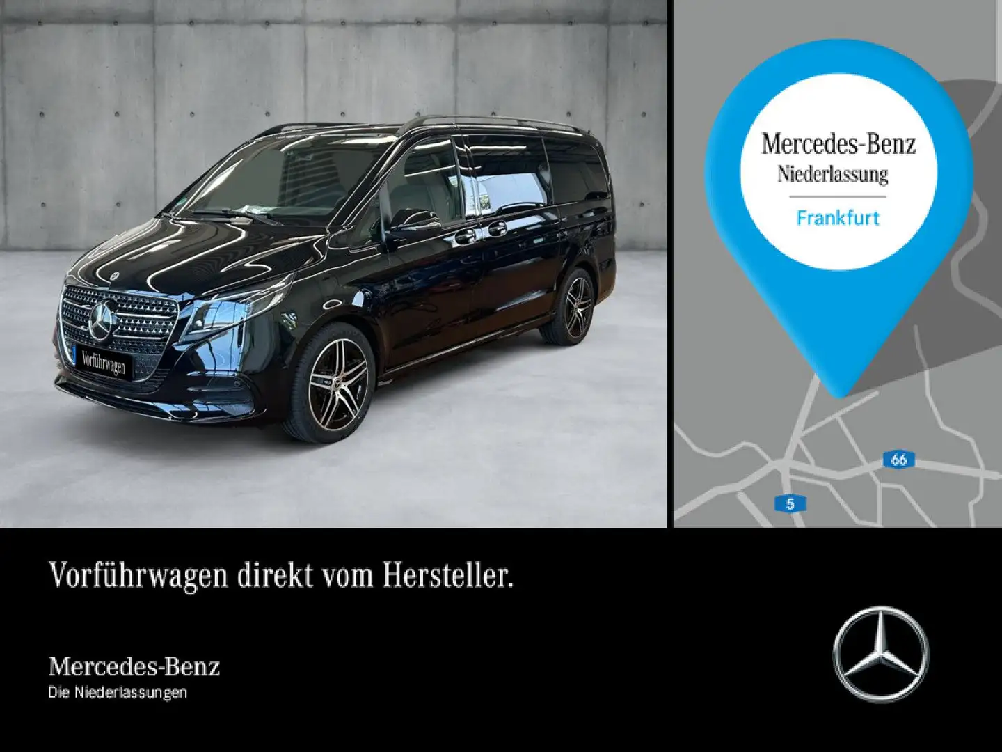 Mercedes-Benz V 250 d STYLE+AMG+9G+AHK+Klimaautom.+Navi+DIS Schwarz - 1