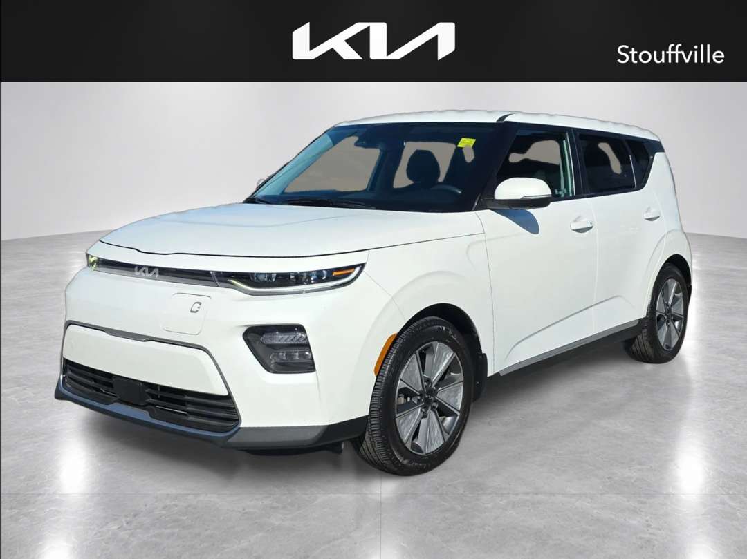 White 2023 Kia Soul EV Wagon  1-Speed Automatic