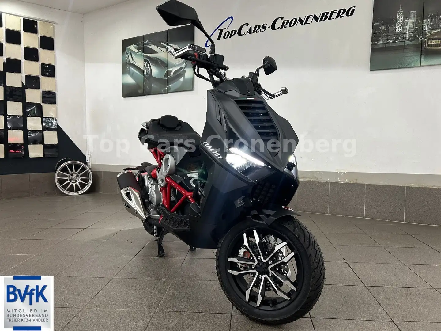 Italjet Dragster 125 1.Hand*23KM*Voll-LED*USB*Dyn. Blink Negro - 1