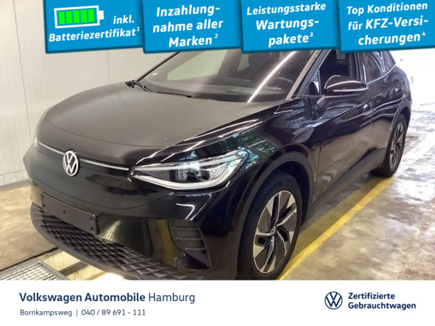 Volkswagen ID.4 Pro Rückfkamera Navi AHK Panoramadach Schwarz - 1