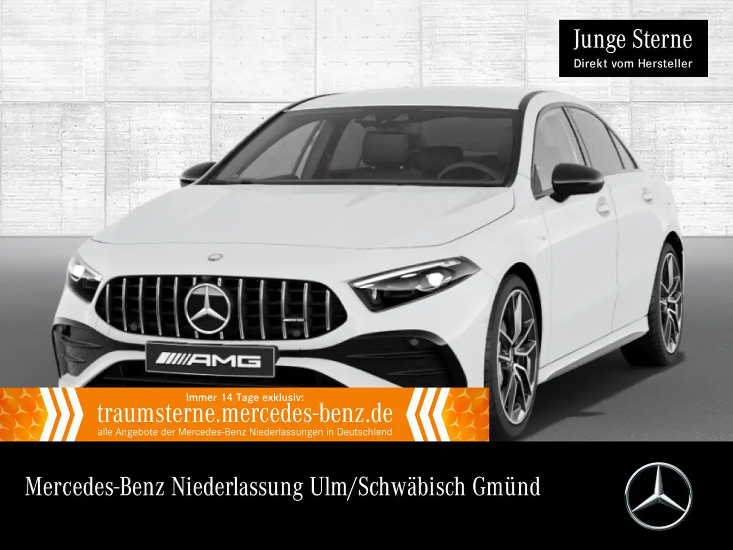 Mercedes-Benz A 35 AMG A 35 Lim 4M AMG+AHK+MULTIBEAM+BURMESTER+KAMERA+19" Weiß - 1