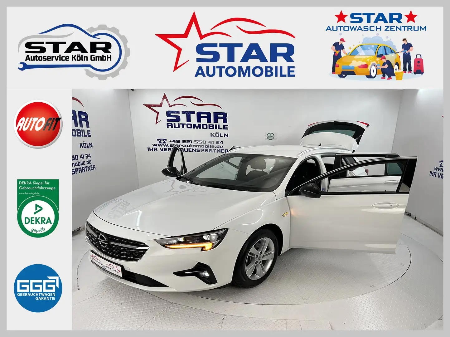 Opel Insignia Business ST*2,0-128KW*NAVI*TEMP*AHK*LED*SITZH*EU6d Blanc - 1