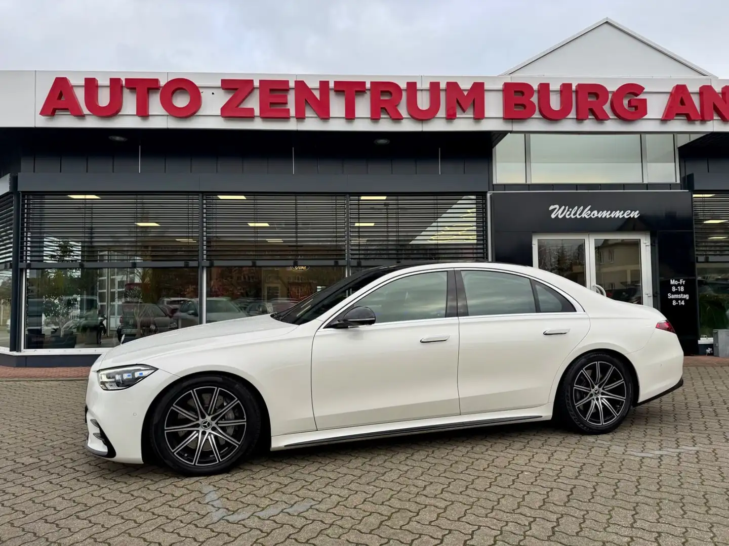 Mercedes-Benz S 400 d 4Matic AMG Line HeadUp DAB Panorama Weiß - 1